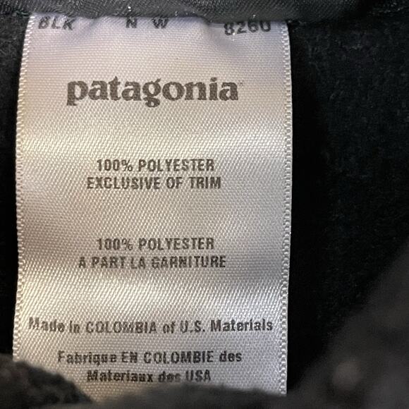 Patagonia Sweater Womens S Black Synchilla Full Zip Fleece Mock Neck Jacket - Picture 9 of 12